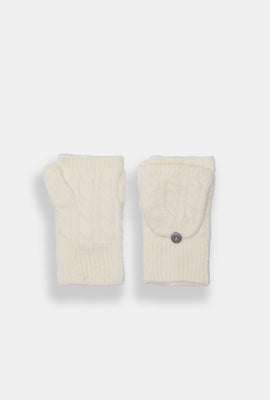Cable Knit Convertible Mittens