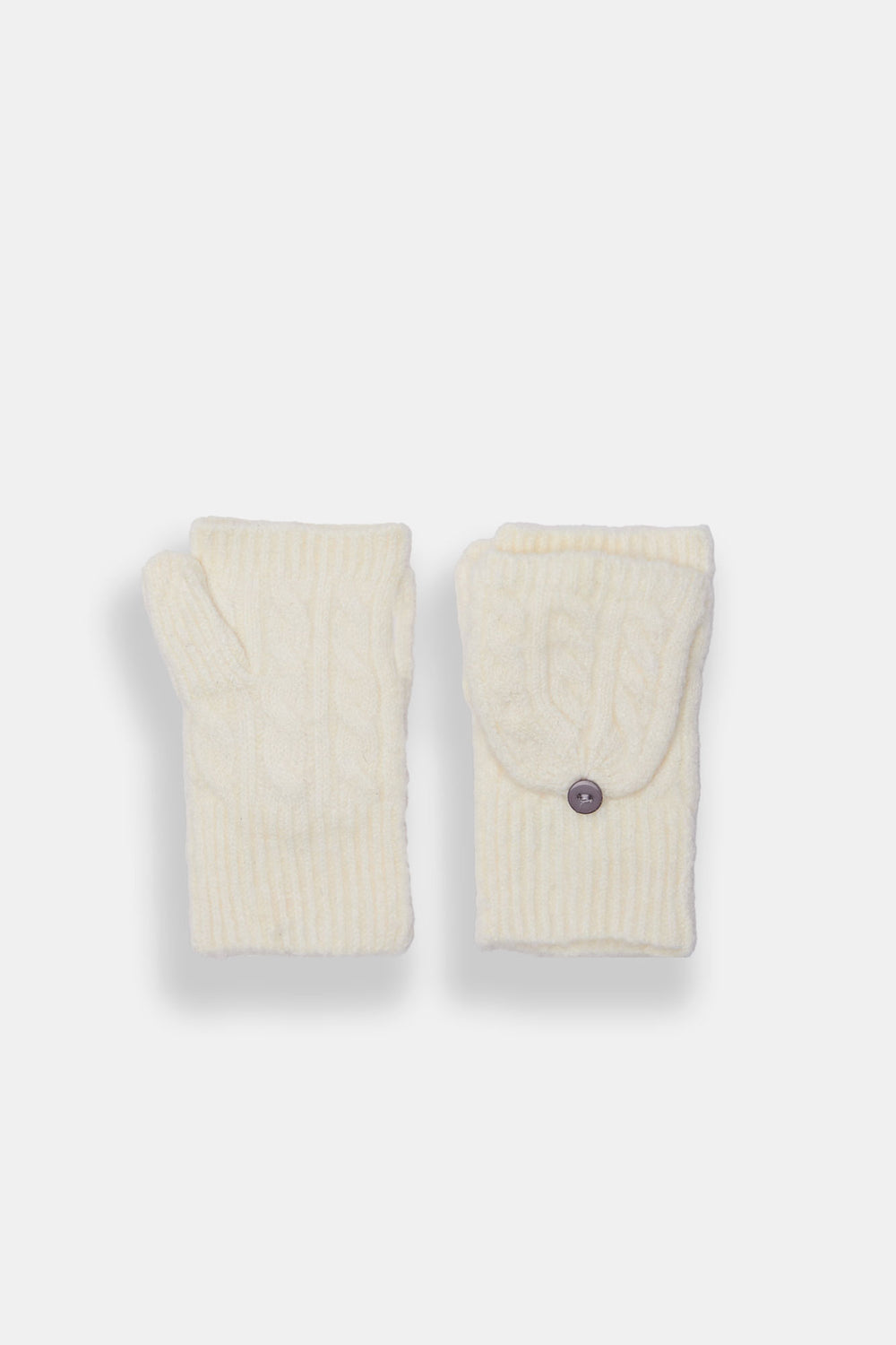Moufles convertibles en tricot torsadé Moufles convertibles en tricot torsadé