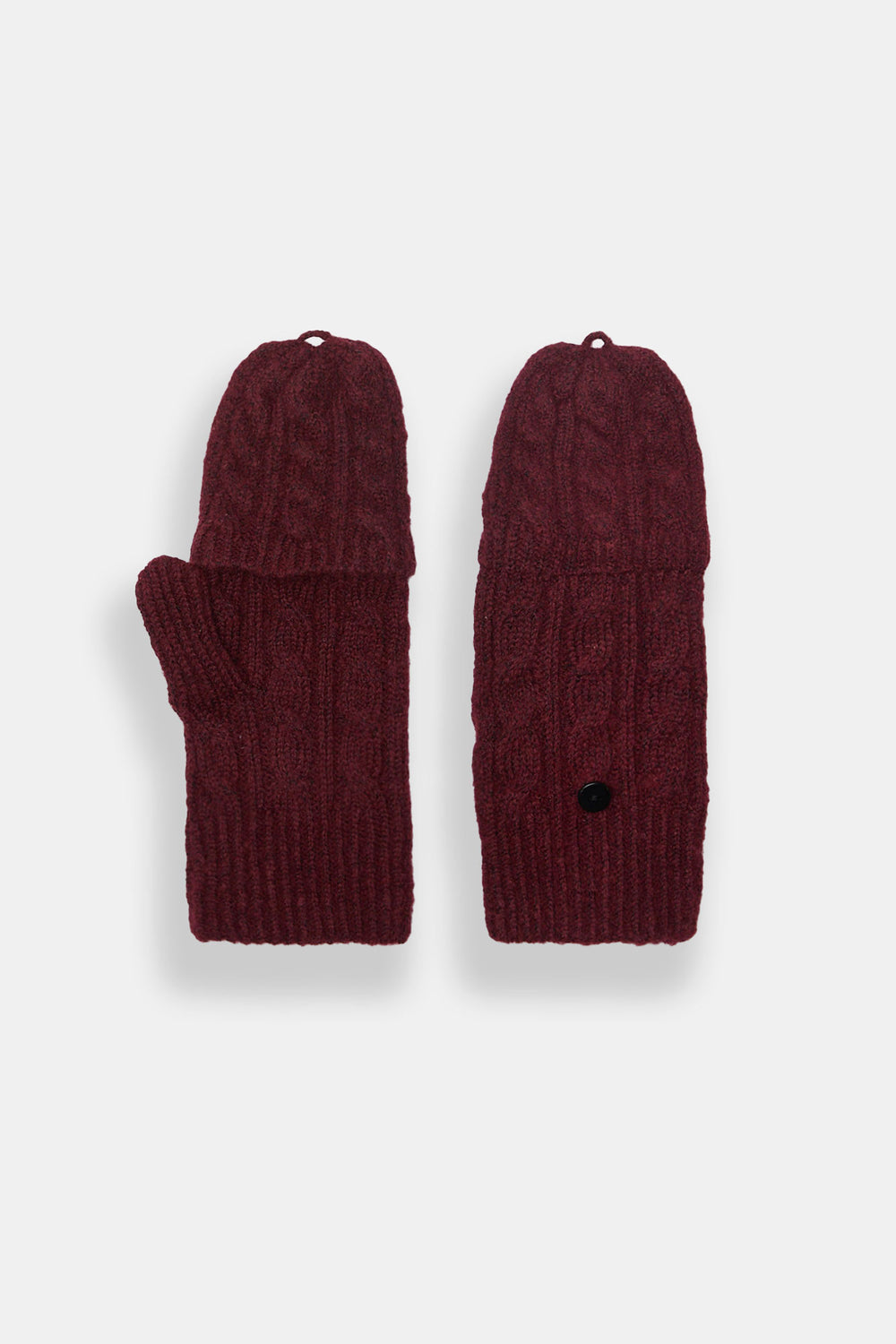 Moufles convertibles en tricot torsadé Moufles convertibles en tricot torsadé