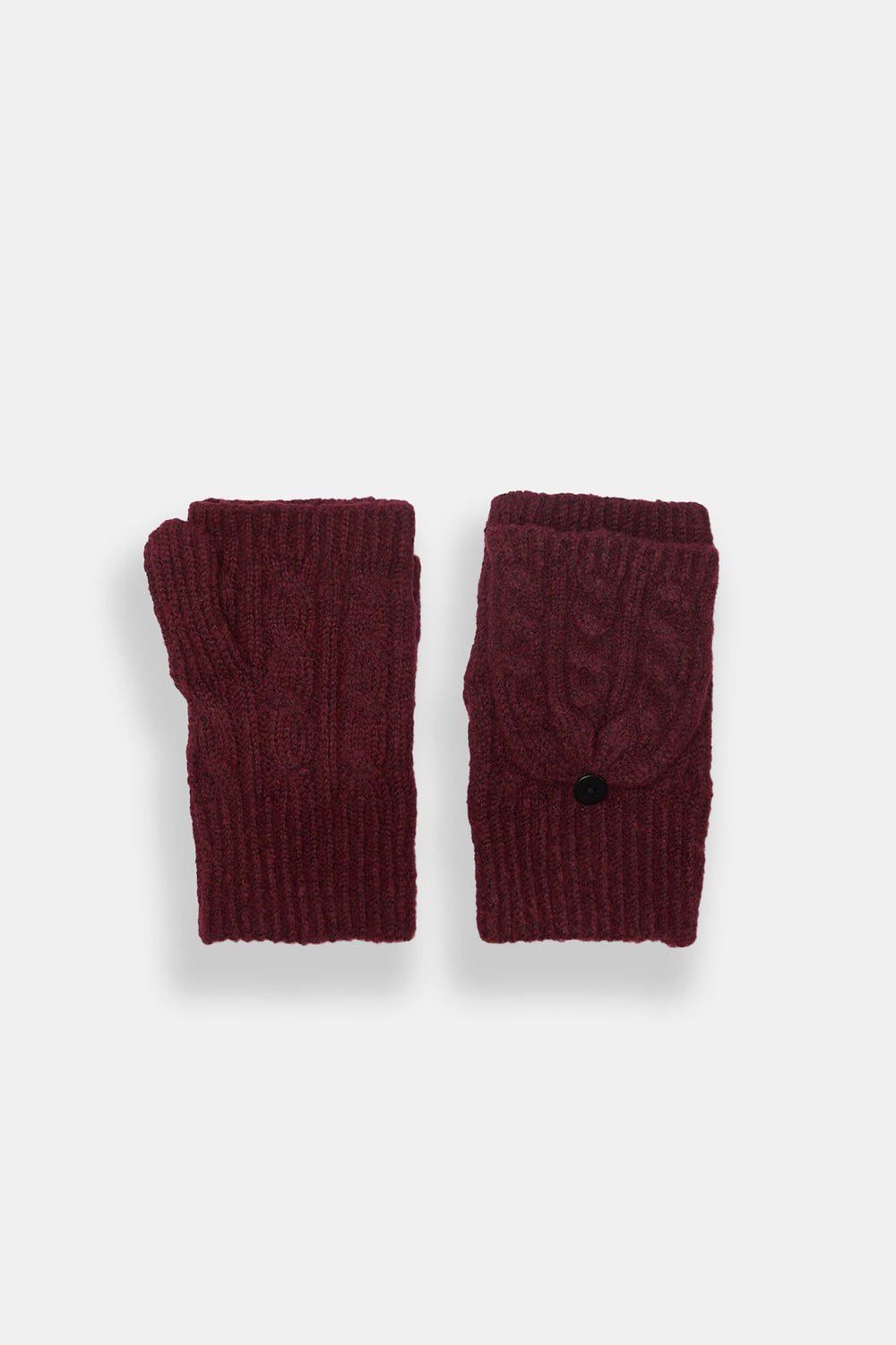 Moufles convertibles en tricot torsadé Moufles convertibles en tricot torsadé