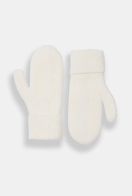 Ribbed Cuffed Mittens