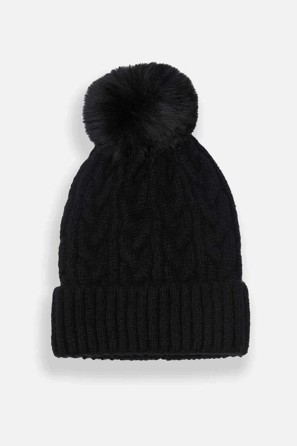 Tuque à pompon en tricot torsadé Tuque à pompon en tricot torsadé