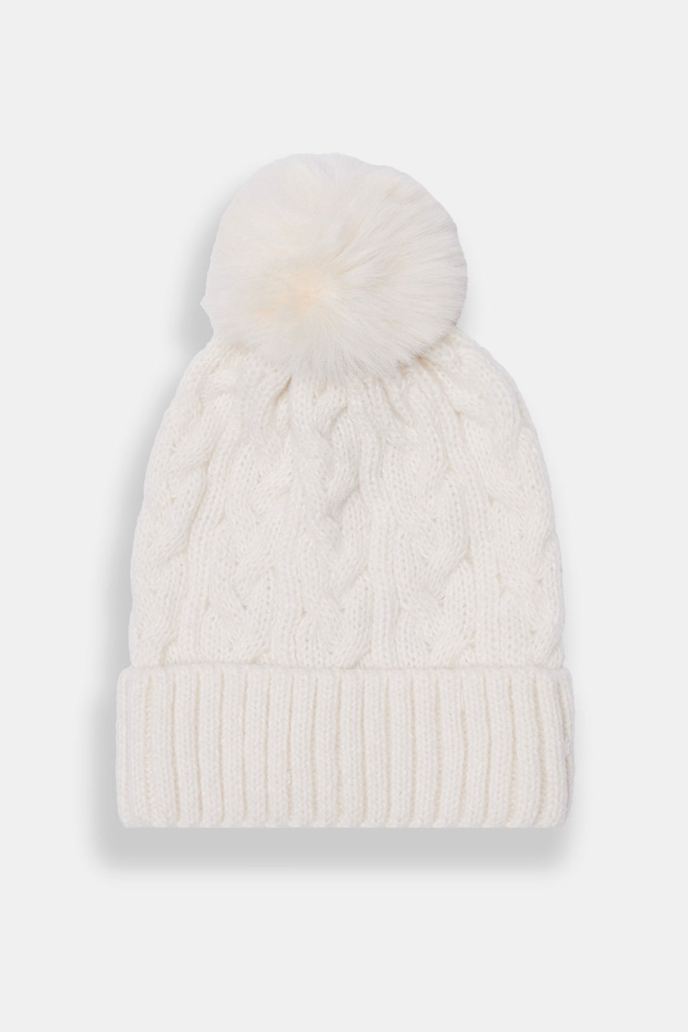 Tuque à pompon en tricot torsadé Tuque à pompon en tricot torsadé
