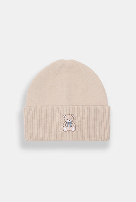 Tuque en tricot côtelé jersey avec revers