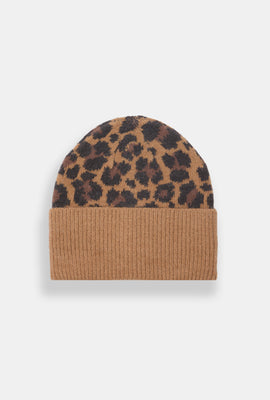 Jersey Ribbed Knit Cuffed Beanie