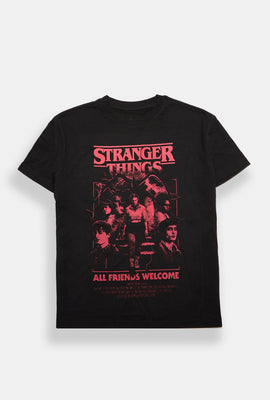 Stranger Things All Friends Welcome Graphic Boyfriend Tee