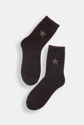 Chaussettes brodées