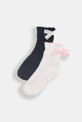 2-Pack Bow Socks