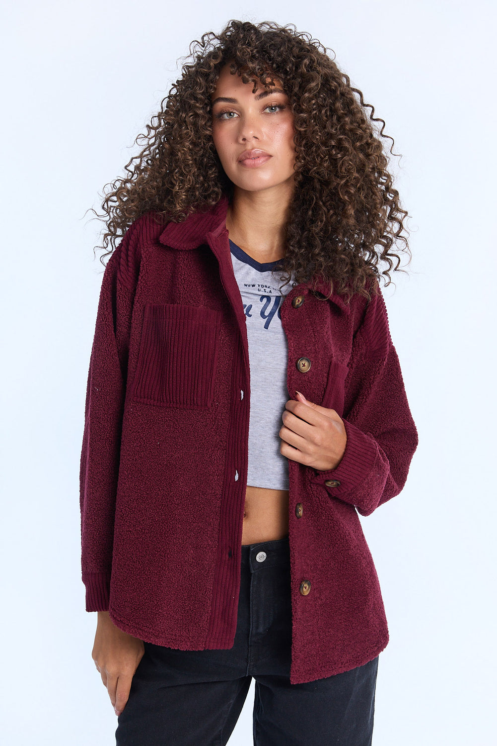 Sherpa Button-Up Shacket Sherpa Button-Up Shacket