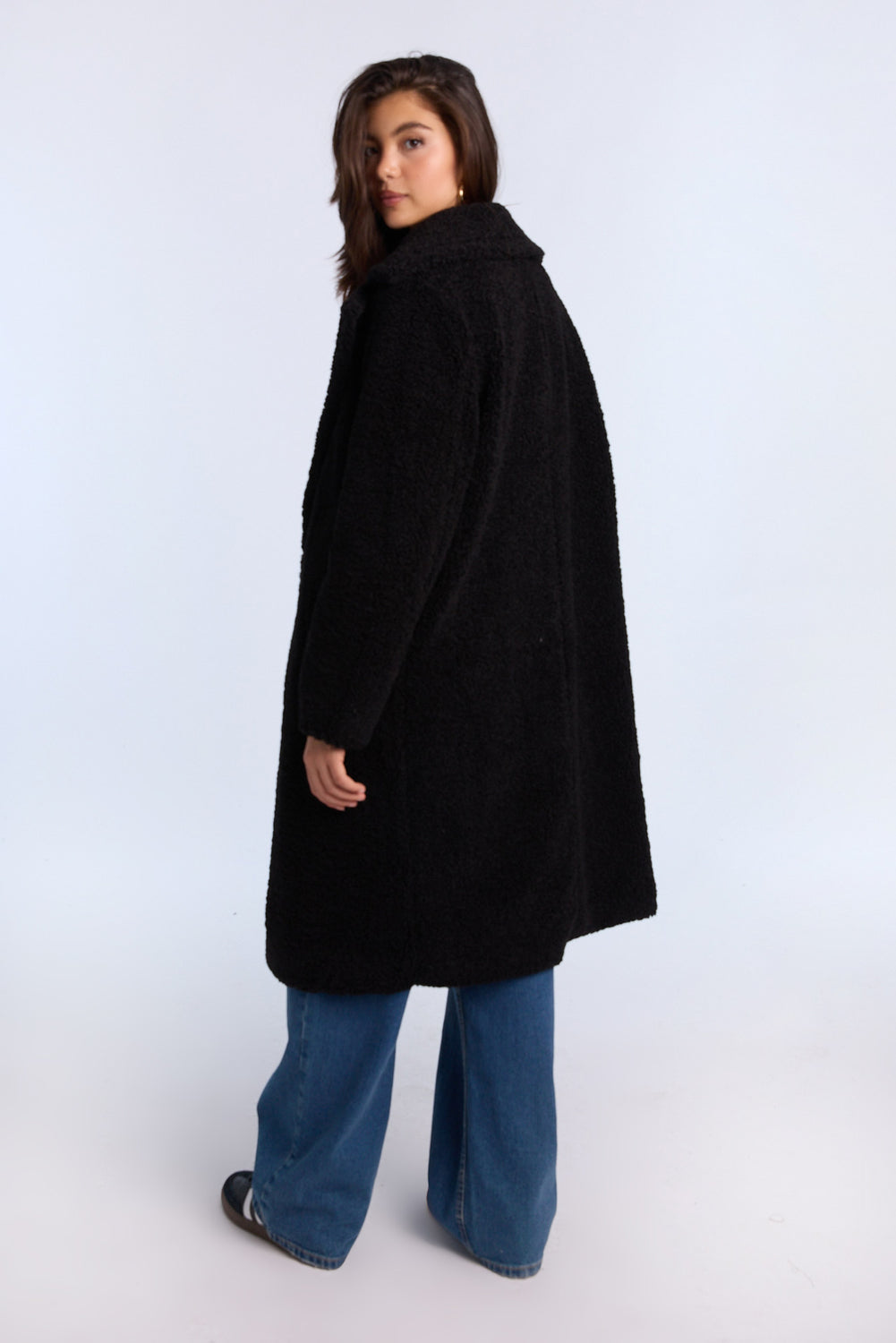 Manteau long en bouclé Manteau long en bouclé