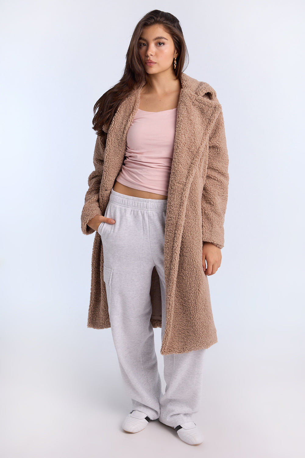 Manteau long en bouclé Manteau long en bouclé