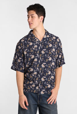 Chemise boutonnée à imprimé cachemire