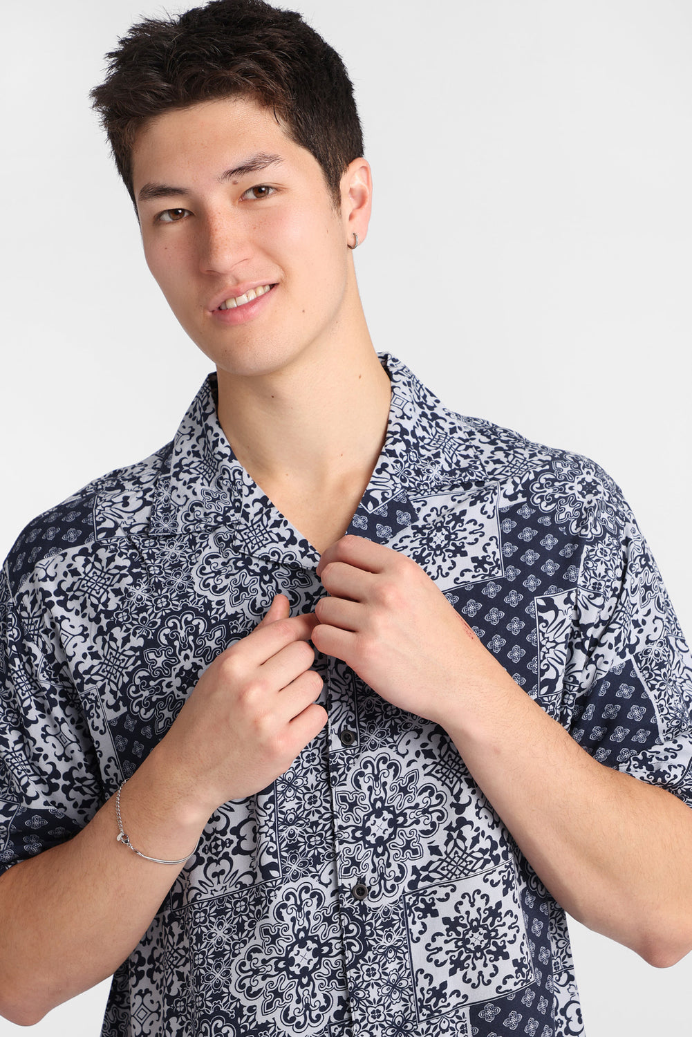 Bandana Print Short Sleeve Button-Up Shirt Bandana Print Short Sleeve Button-Up Shirt