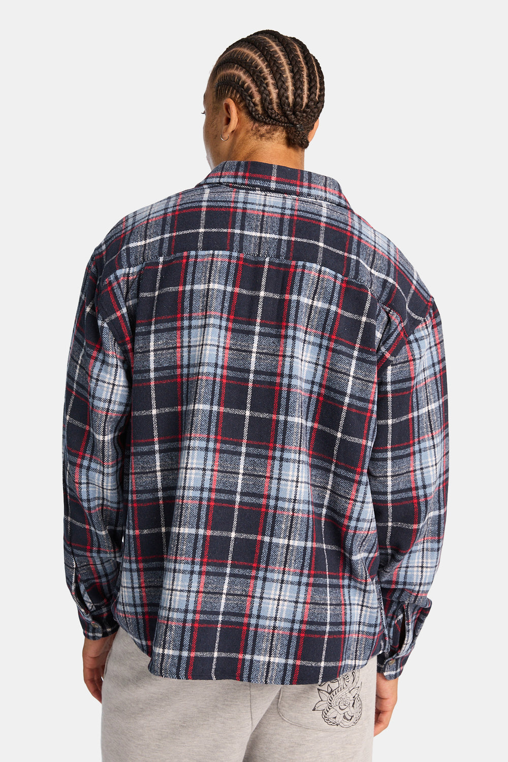 Chemise décontractée à carreaux boutonnée Chemise décontractée à carreaux boutonnée
