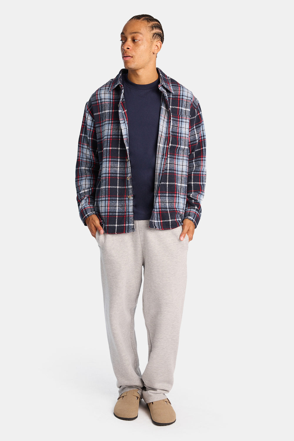 Plaid Button-Up Relaxed Shirt Plaid Button-Up Relaxed Shirt