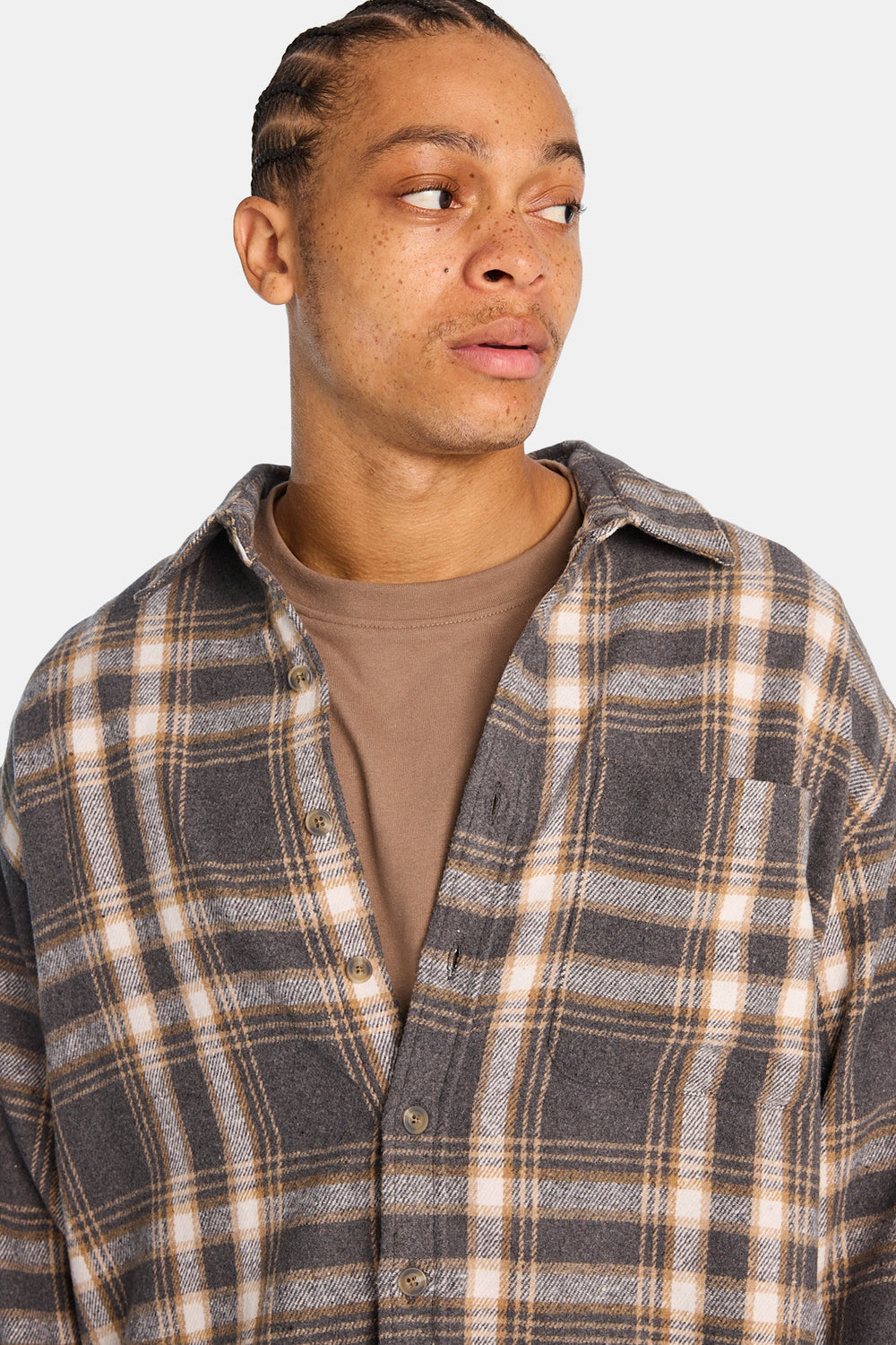 Plaid Button-Up Relaxed Shirt Plaid Button-Up Relaxed Shirt