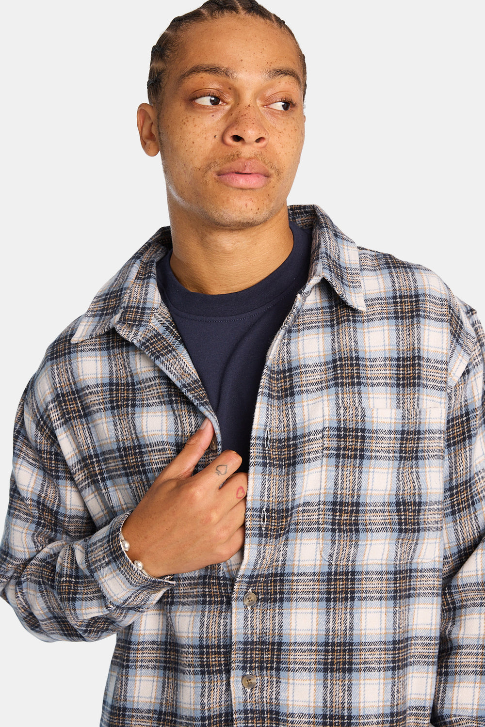 Plaid Button-Up Relaxed Shirt Plaid Button-Up Relaxed Shirt