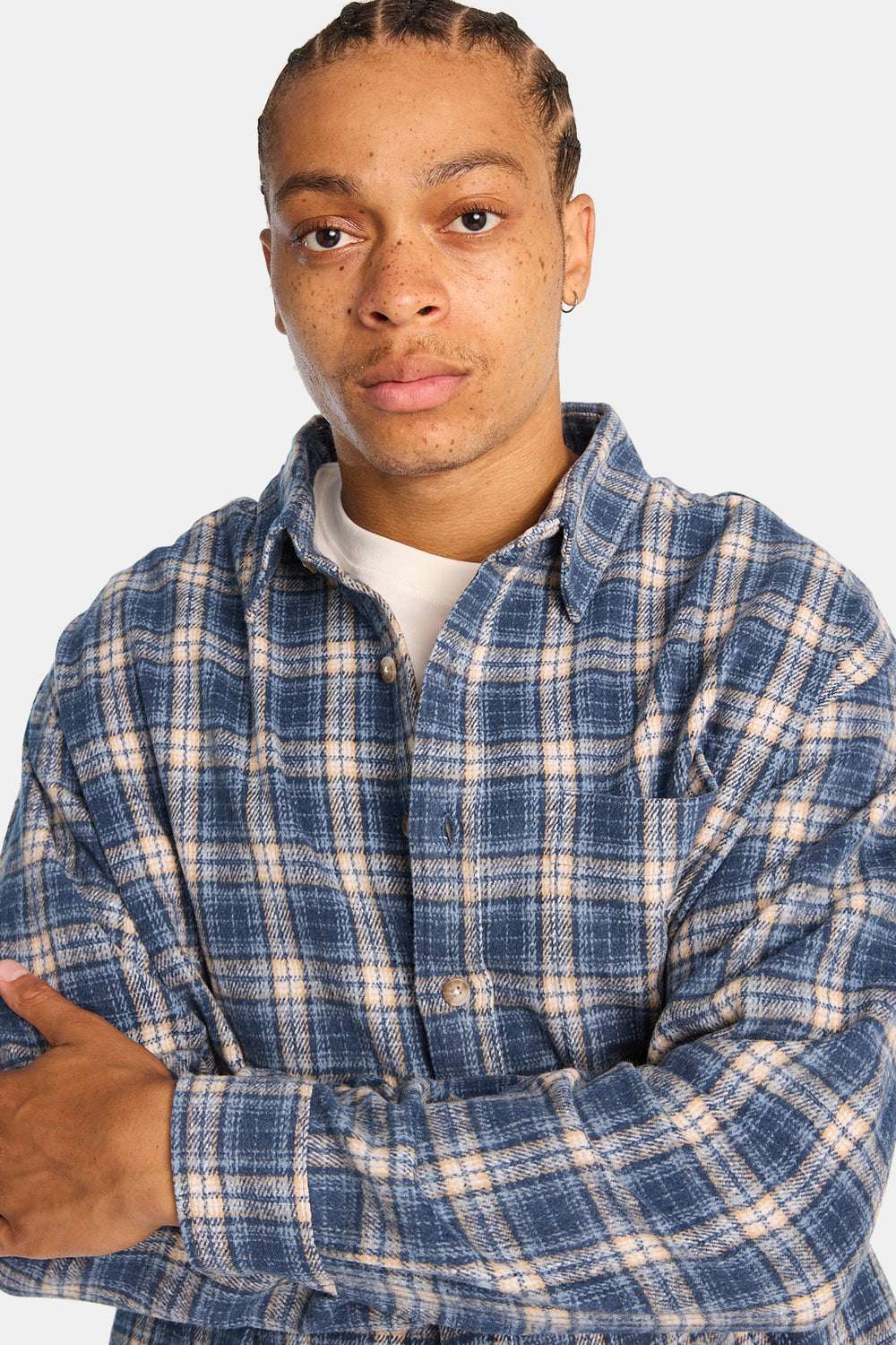Plaid Button-Up Relaxed Shirt Plaid Button-Up Relaxed Shirt