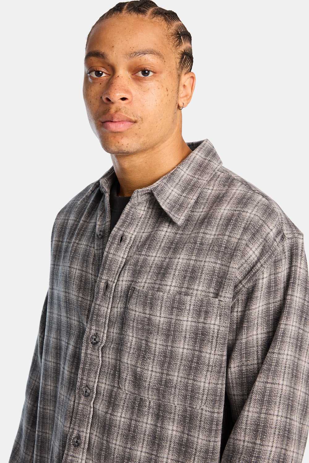 Plaid Button-Up Relaxed Shirt Plaid Button-Up Relaxed Shirt