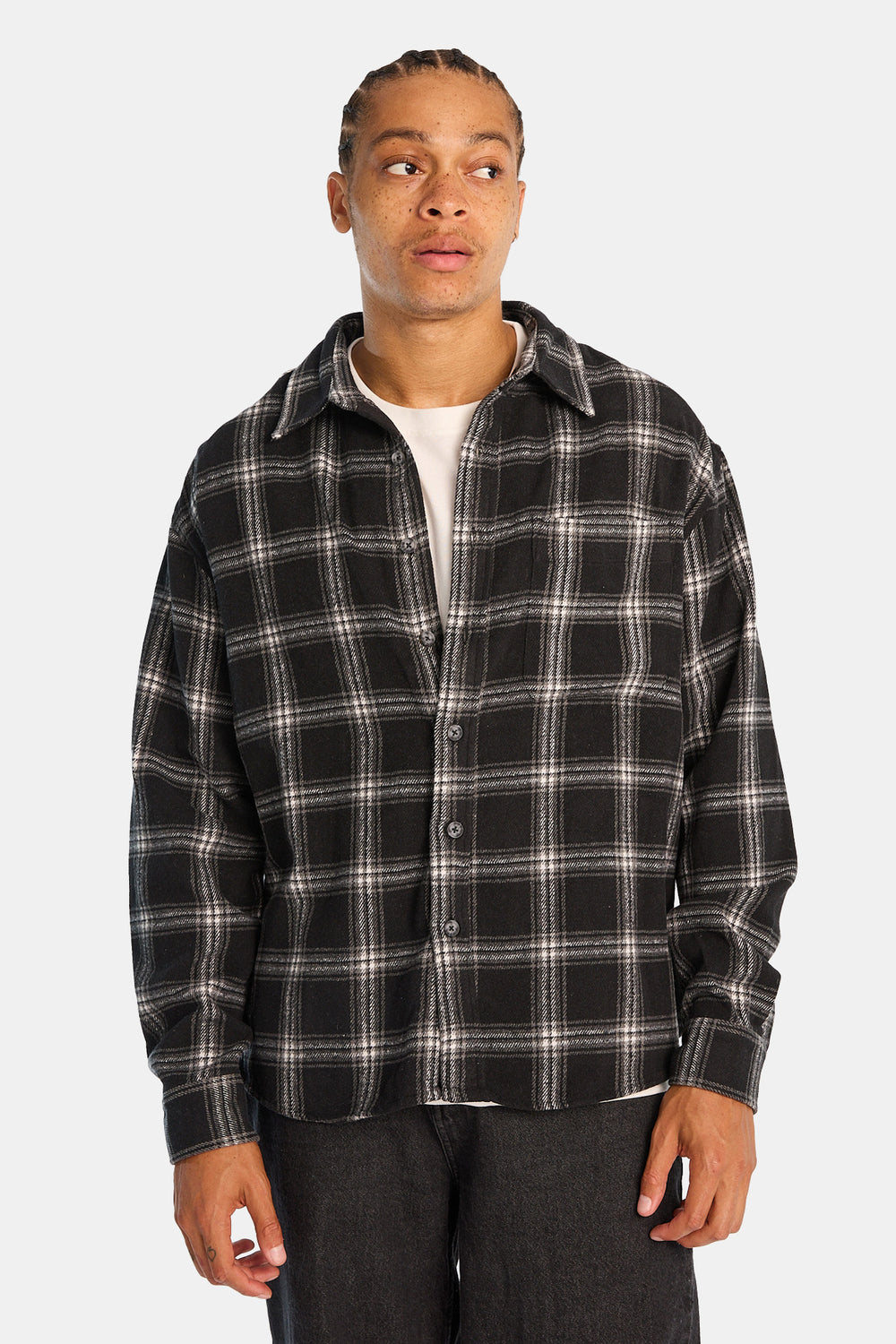 Plaid Button-Up Relaxed Shirt Plaid Button-Up Relaxed Shirt