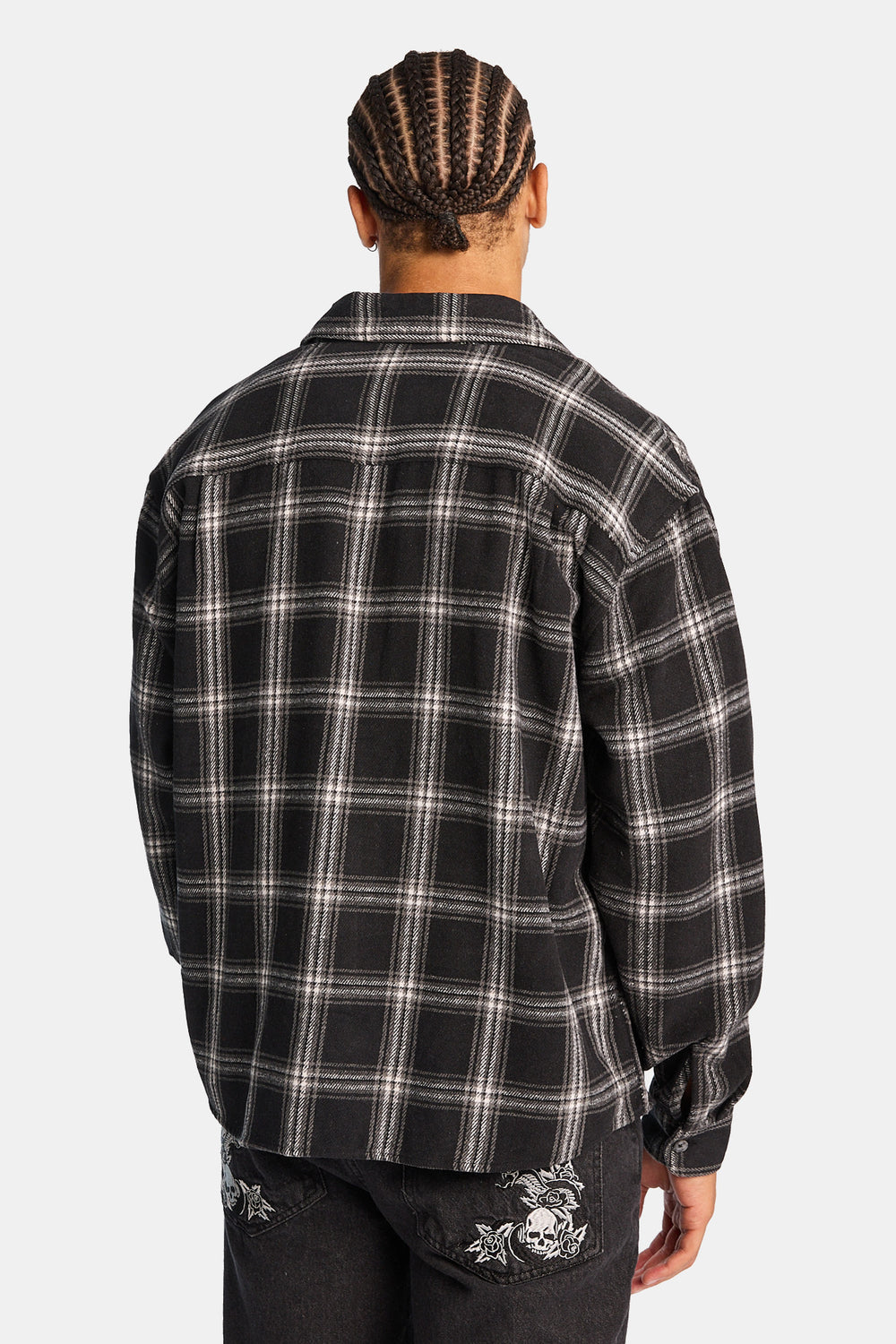 Chemise décontractée à carreaux boutonnée Chemise décontractée à carreaux boutonnée