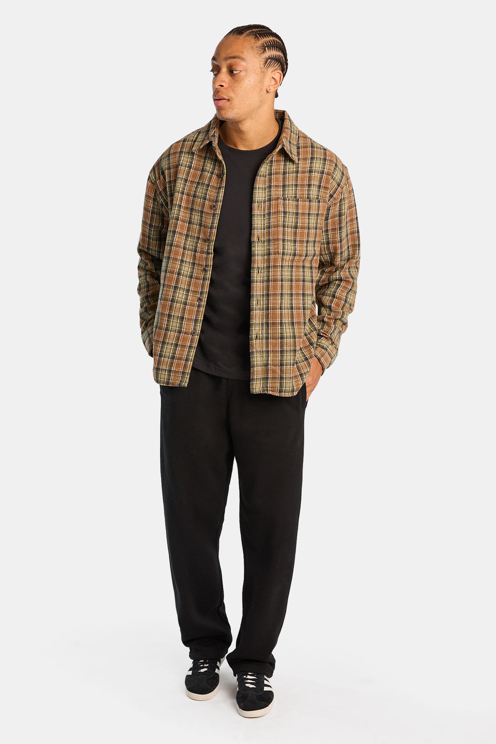 Plaid Button-Up Relaxed Shirt Plaid Button-Up Relaxed Shirt