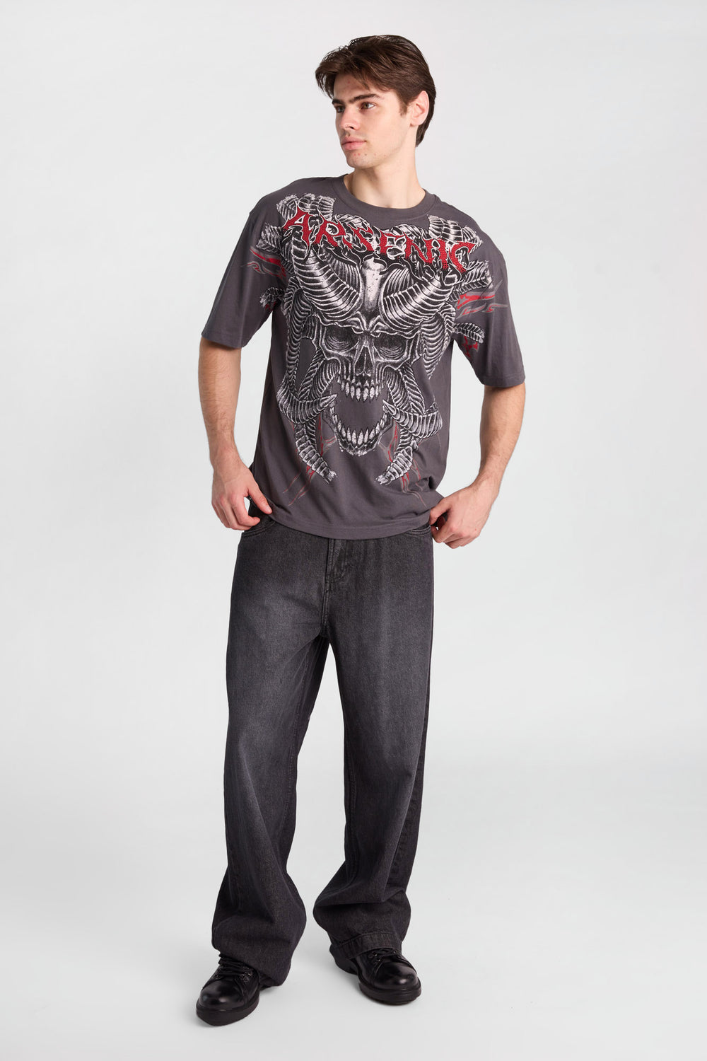 Arsenic Embroidered Ultra-Baggy Jeans Arsenic Embroidered Ultra-Baggy Jeans