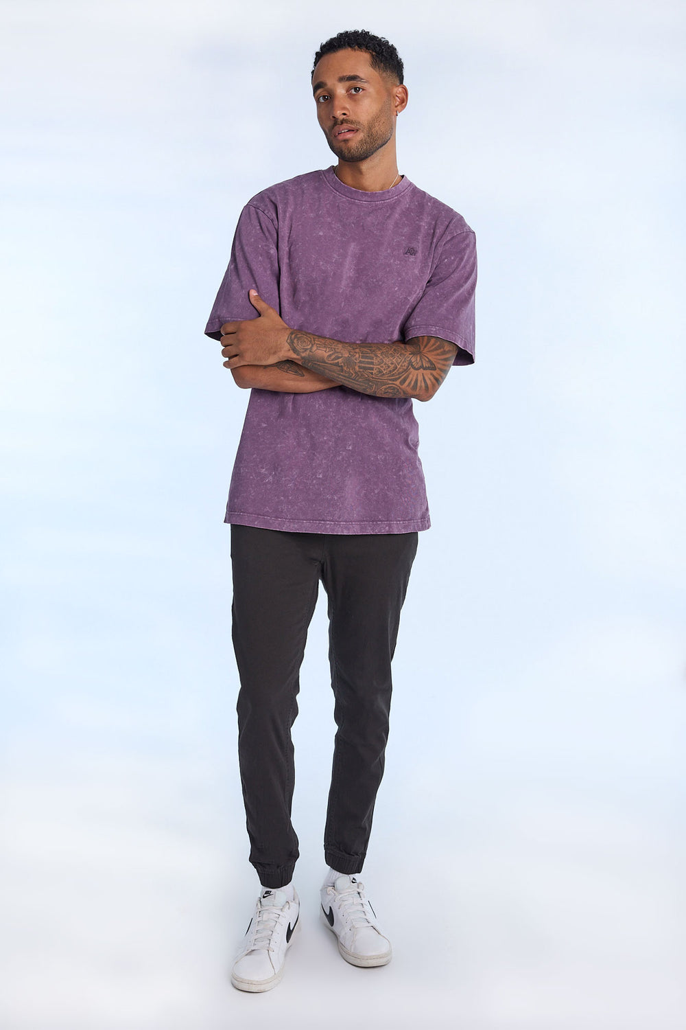 Jogger en sergé coupe slim homme Jogger en sergé coupe slim homme