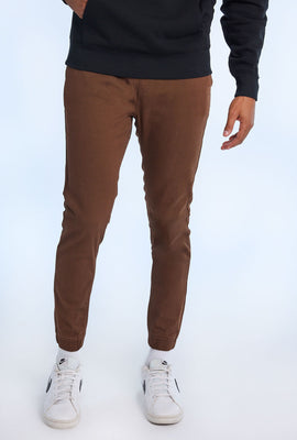 Jogger en sergé coupe slim homme