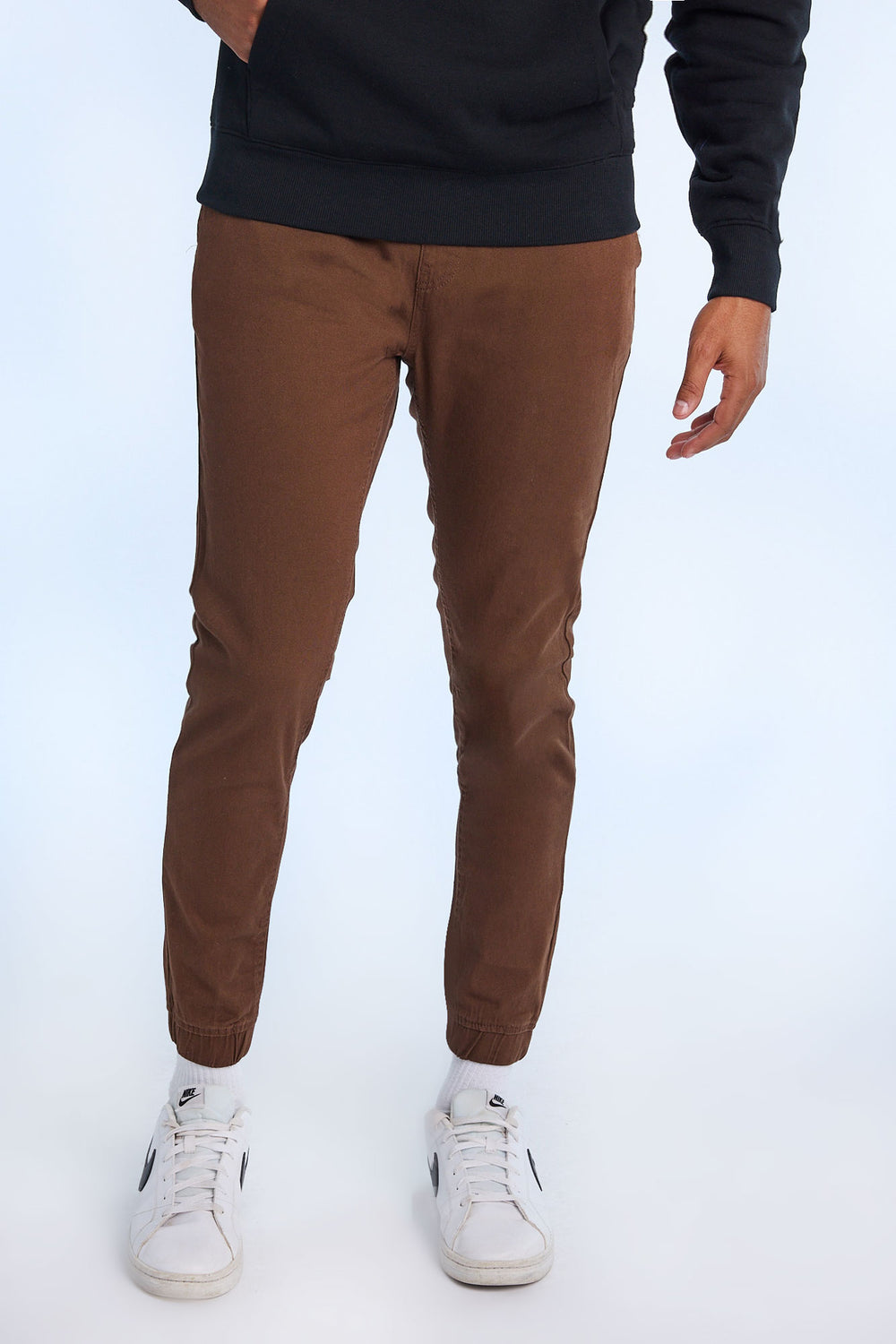 Jogger en sergé coupe slim homme Jogger en sergé coupe slim homme