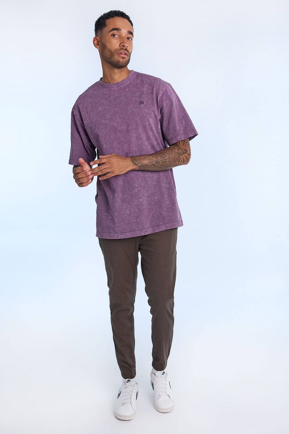 Jogger en sergé coupe slim homme Jogger en sergé coupe slim homme