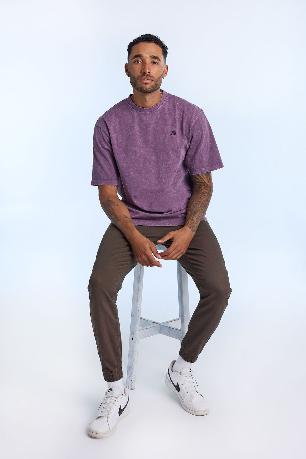 Jogger en sergé coupe slim homme Jogger en sergé coupe slim homme