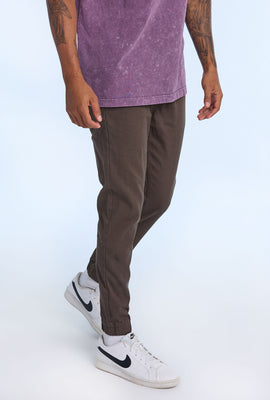 Jogger en sergé coupe slim homme