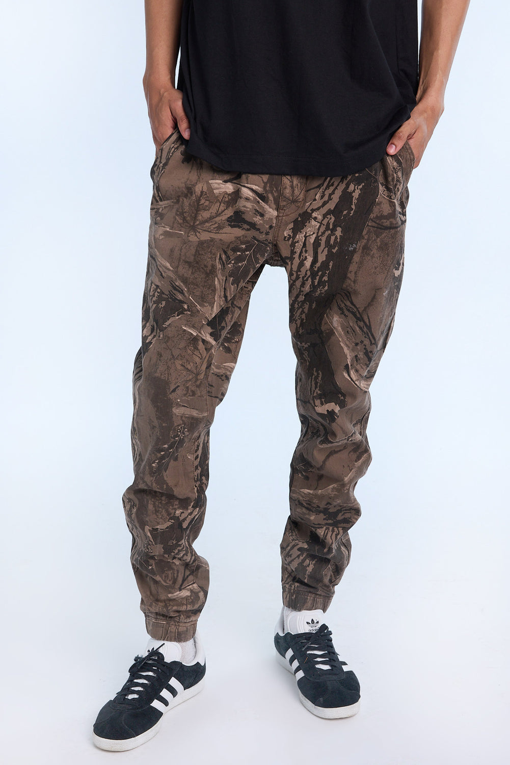 Jogger en sergé coupe décontractée homme Jogger en sergé coupe décontractée homme