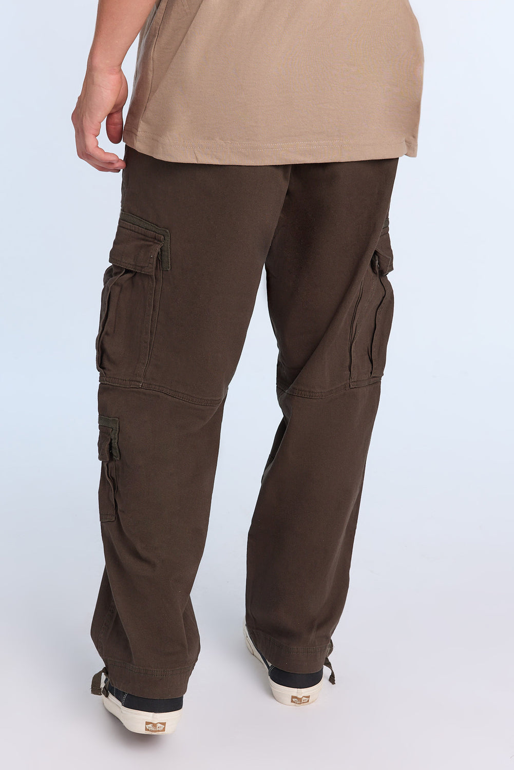 Pantalon cargo en sergé ultra ample homme Pantalon cargo en sergé ultra ample homme