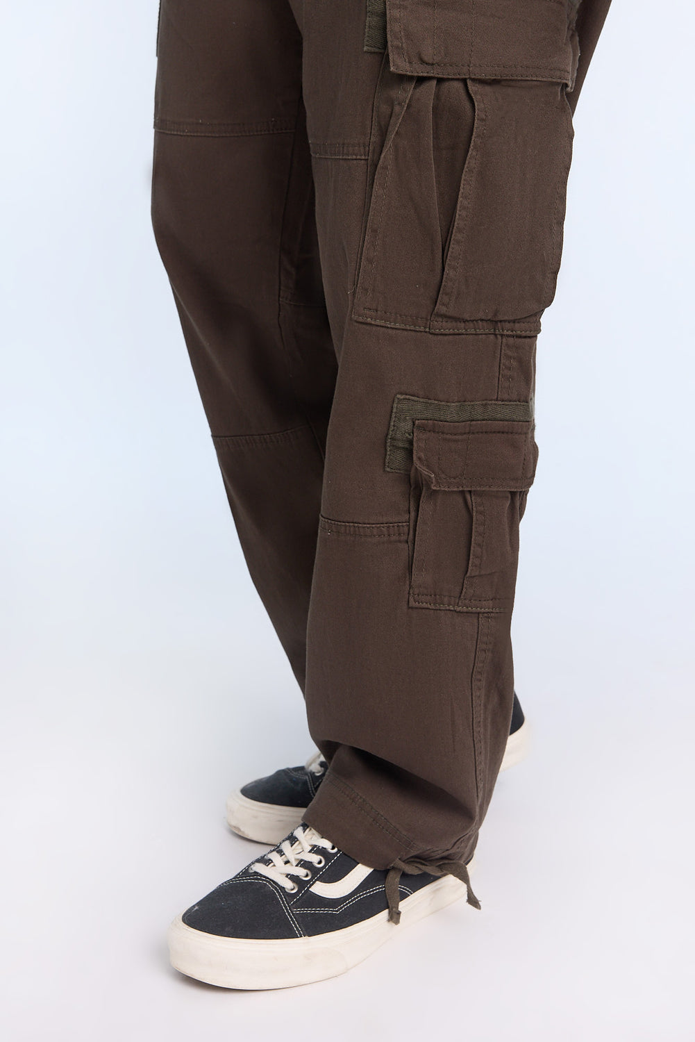 Pantalon cargo en sergé ultra ample homme Pantalon cargo en sergé ultra ample homme