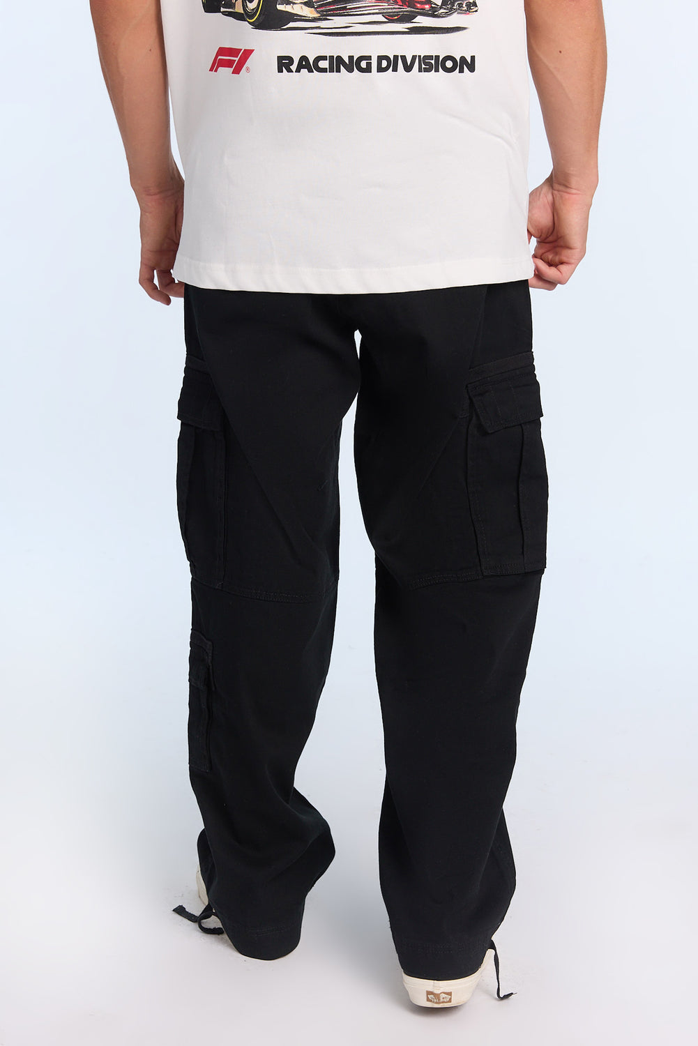 Pantalon cargo en sergé ultra ample homme Pantalon cargo en sergé ultra ample homme