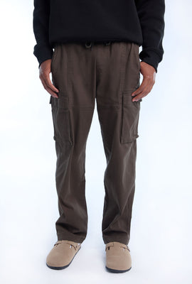 Pantalon cargo en sergé ultra ample homme