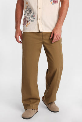 Pantalon ample et surdimensionné en sergé