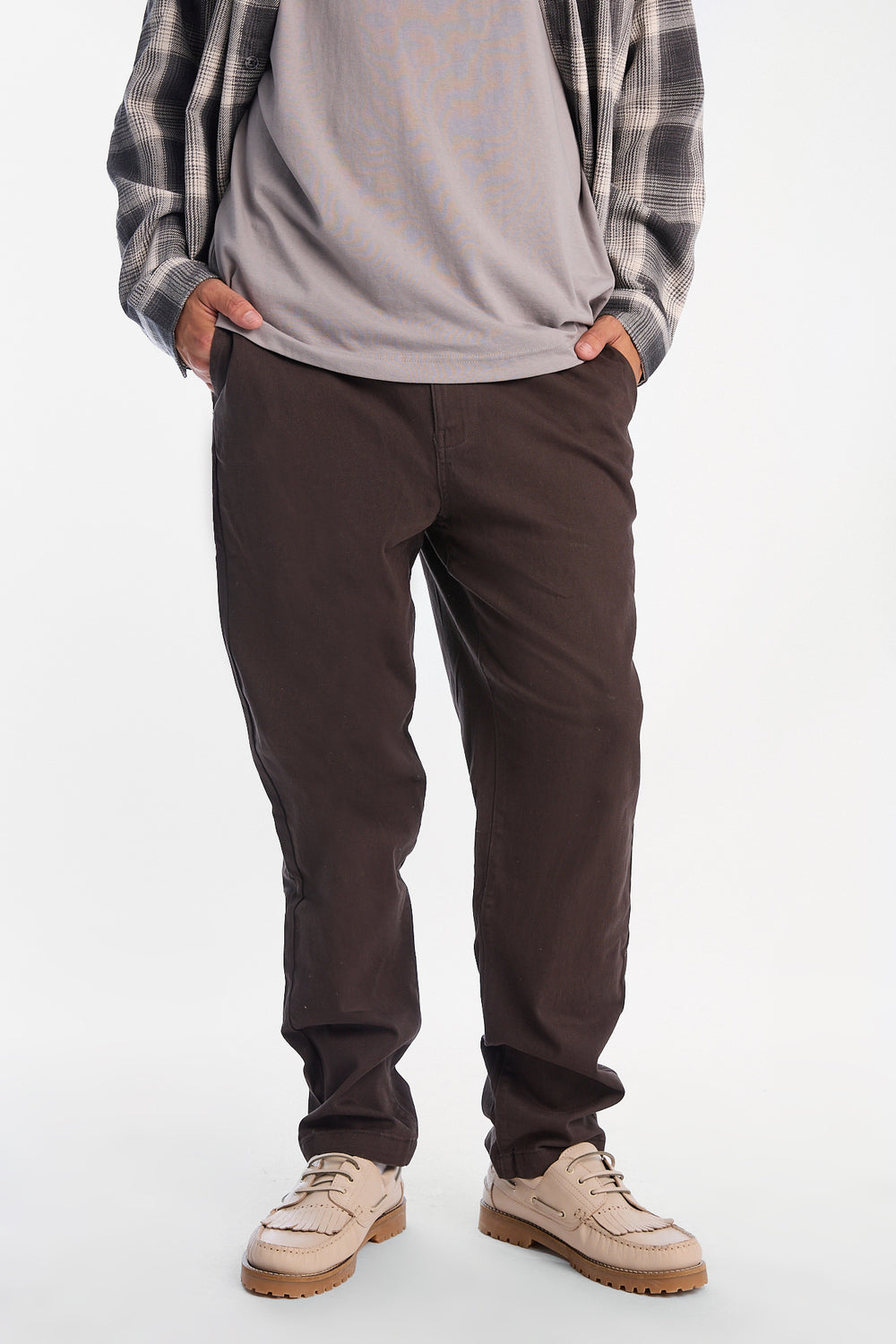Pantalon décontracté en sergé Pantalon décontracté en sergé