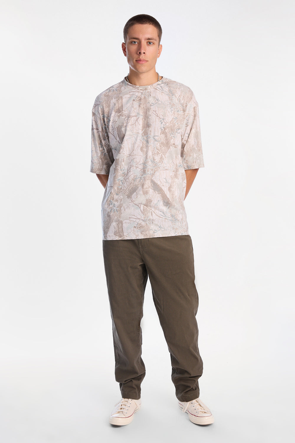 Pantalon décontracté en sergé Pantalon décontracté en sergé