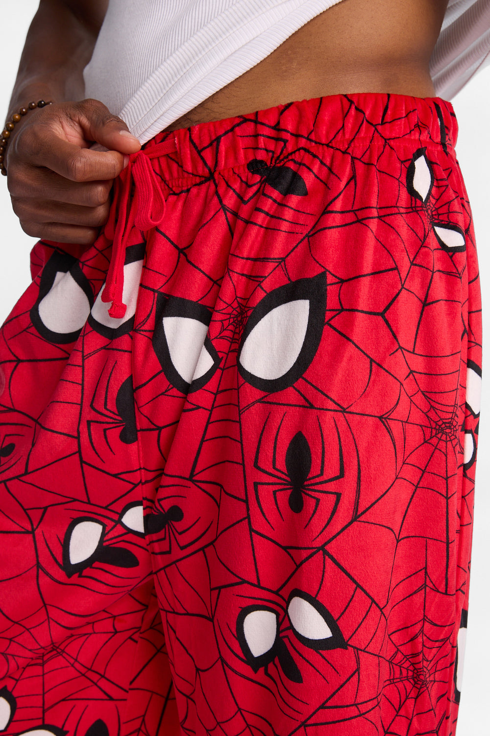 Pantalon pyjama en molleton soyeux imprimé Spider-Man Pantalon pyjama en molleton soyeux imprimé Spider-Man