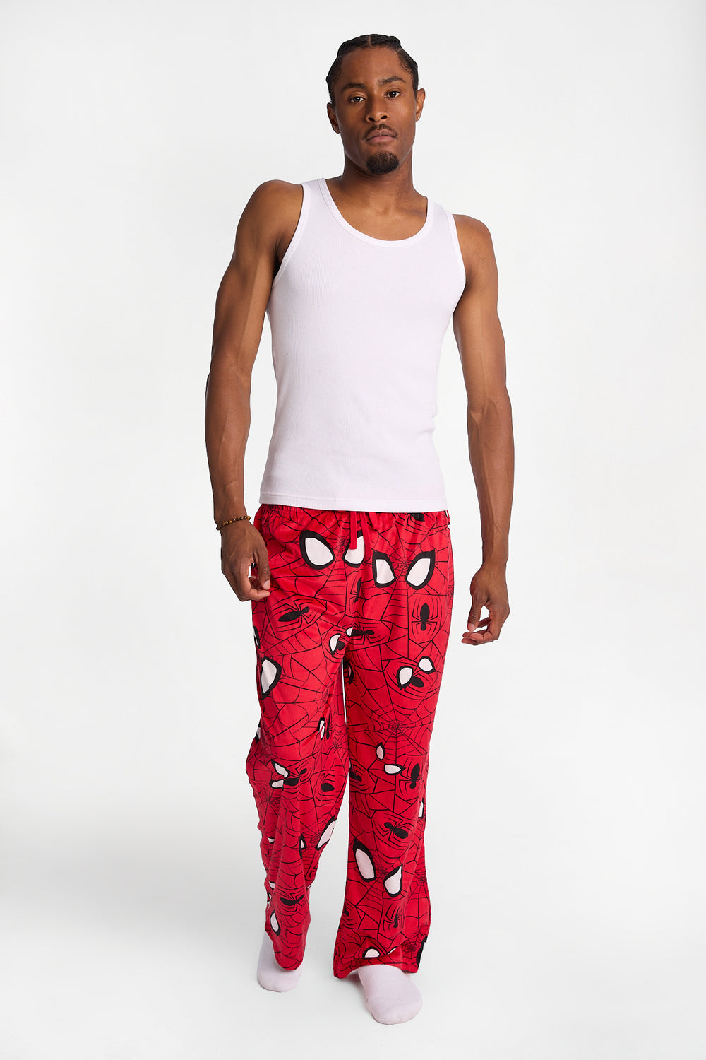 Pantalon pyjama en molleton soyeux imprimé Spider-Man Pantalon pyjama en molleton soyeux imprimé Spider-Man