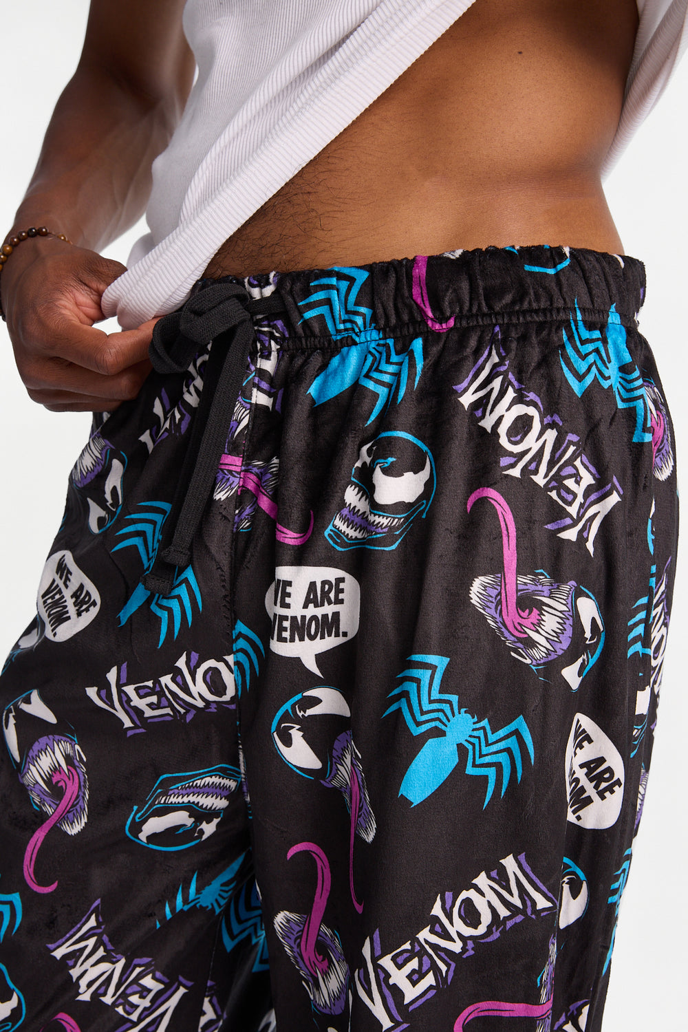 Pantalon pyjama en molleton soyeux imprimé Venom Pantalon pyjama en molleton soyeux imprimé Venom