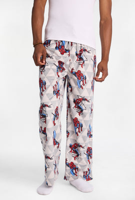 Pantalon pyjama en molleton soyeux imprimé toile Spider-Man