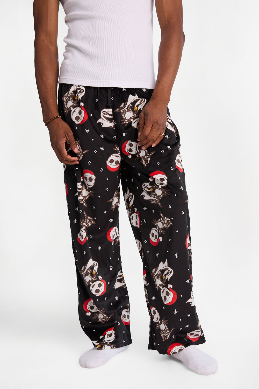 The Nightmare Before Christmas Santa Hat Silky Fleece Pajama Pants The Nightmare Before Christmas Santa Hat Silky Fleece Pajama Pants
