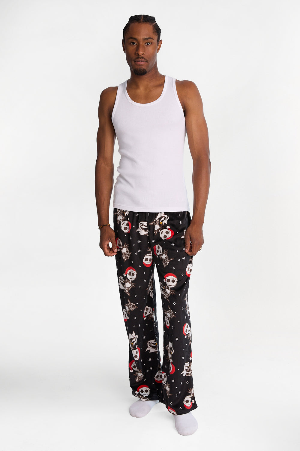 Pantalon pyjama en molleton soyeux imprimé L'Étrange Noël de Monsieur Jack Pantalon pyjama en molleton soyeux imprimé L'Étrange Noël de Monsieur Jack