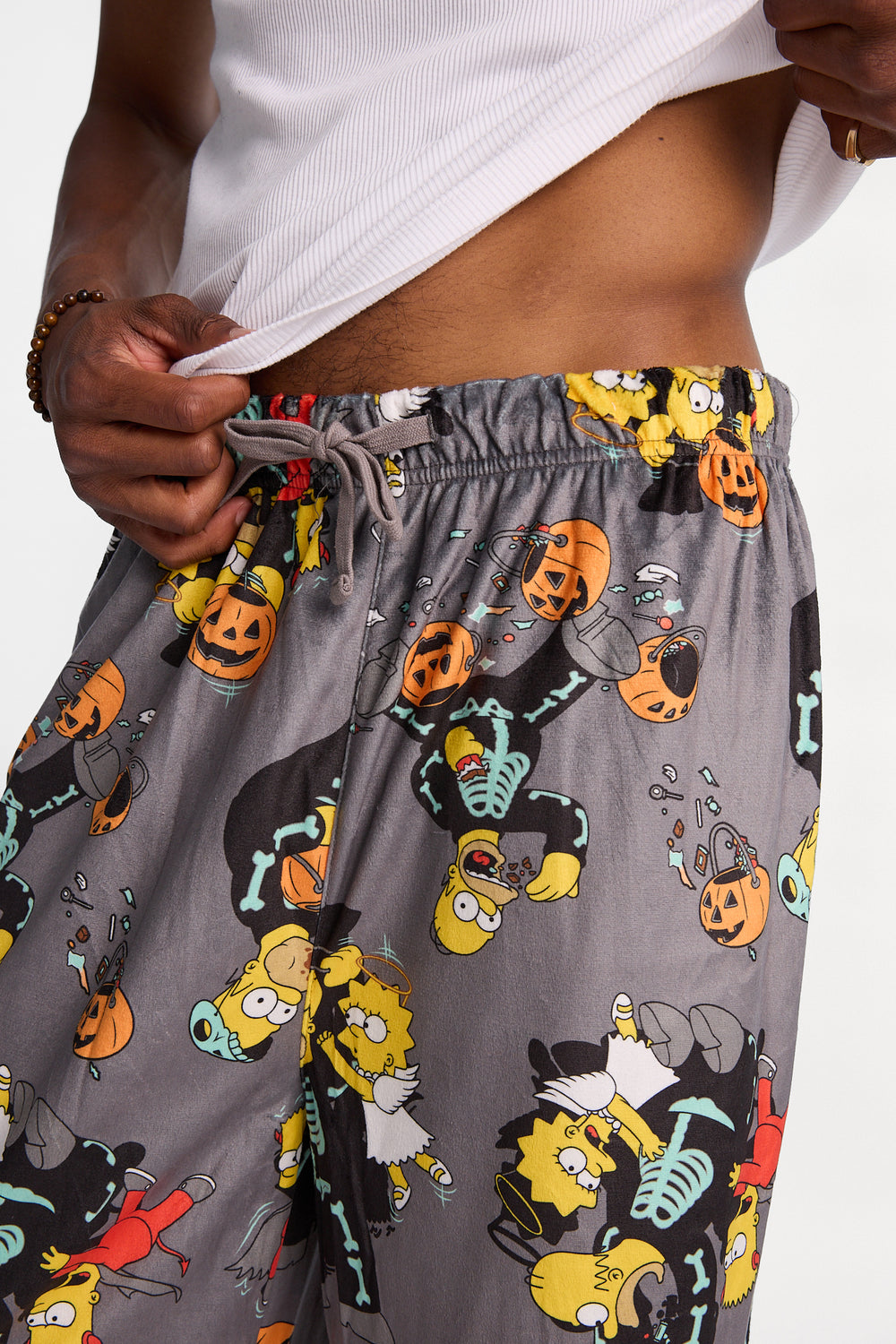 Pantalon pyjama en molleton soyeux imprimé Spooky Simpsons Pantalon pyjama en molleton soyeux imprimé Spooky Simpsons