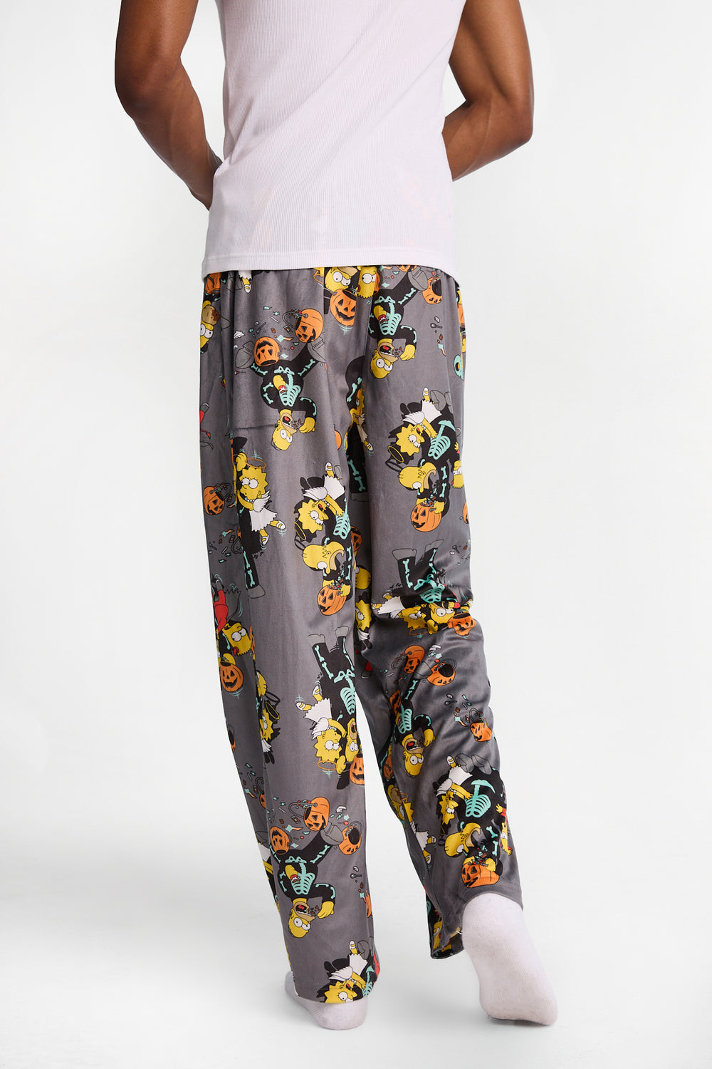 Pantalon pyjama en molleton soyeux imprimé Spooky Simpsons Pantalon pyjama en molleton soyeux imprimé Spooky Simpsons