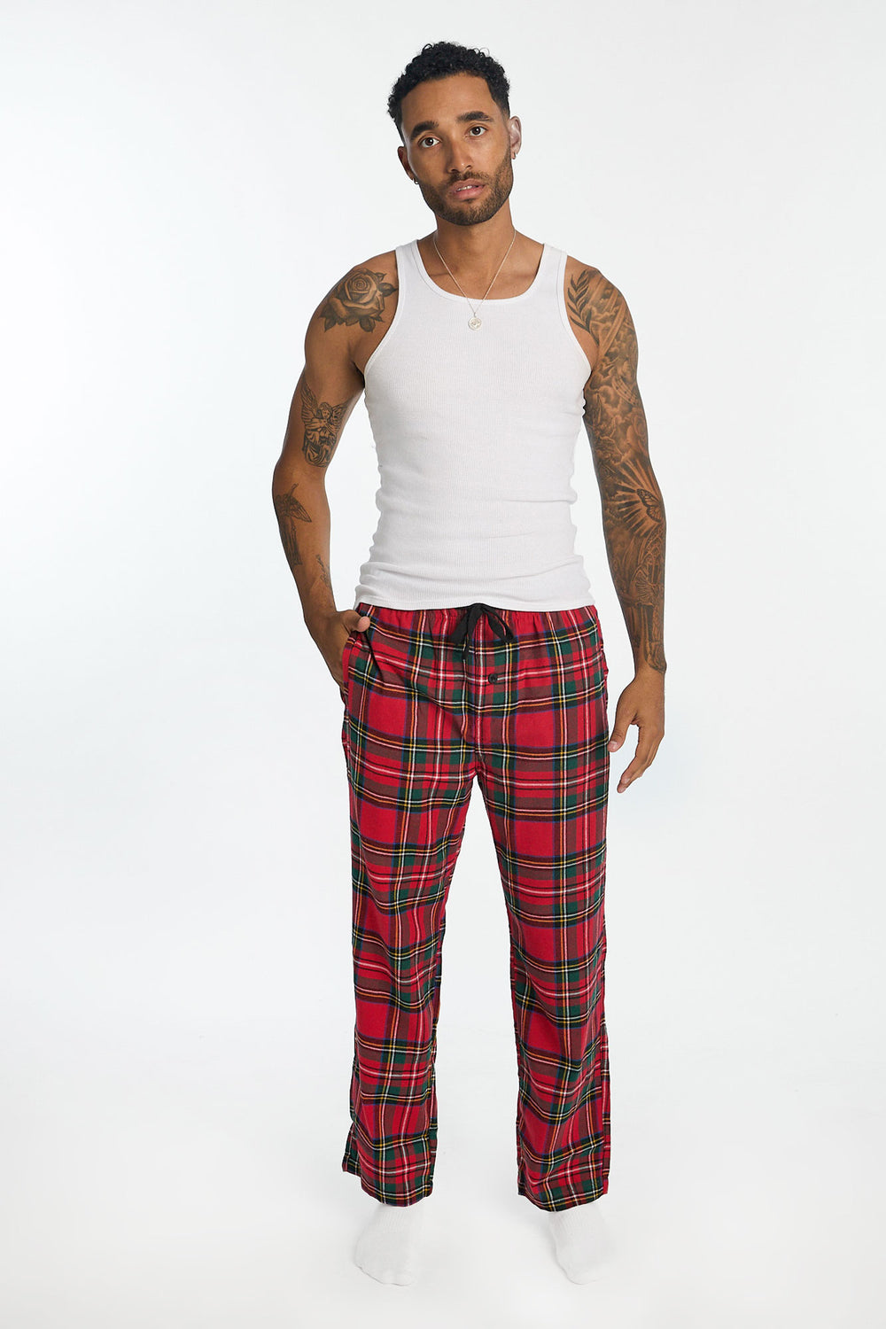 Pantalon de pyjama classique à carreaux tartan homme Pantalon de pyjama classique à carreaux tartan homme